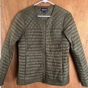 Patagonia Olive Green Down Cardigan RARE